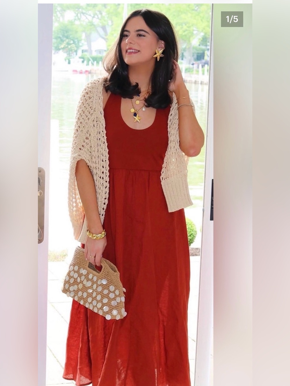 J. Crew Sleeveless Maxi Dress in Terracotta